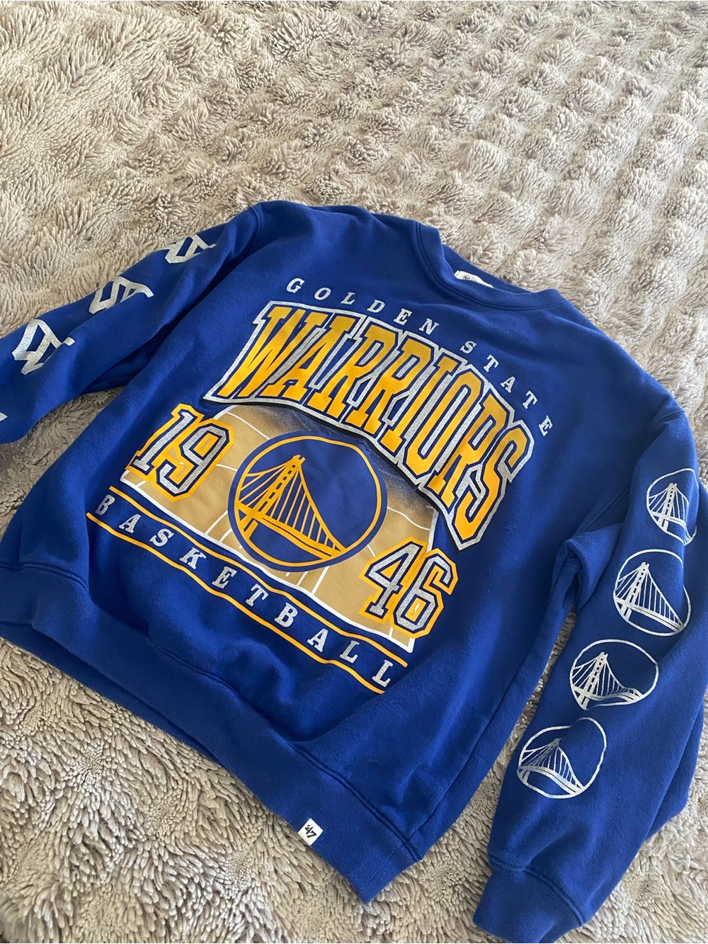 Golden State Warriors Blue Crewneck Sweatshirt